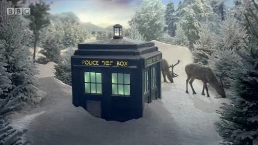 doctor-who-bbc-christmas-ident-tardis-snow